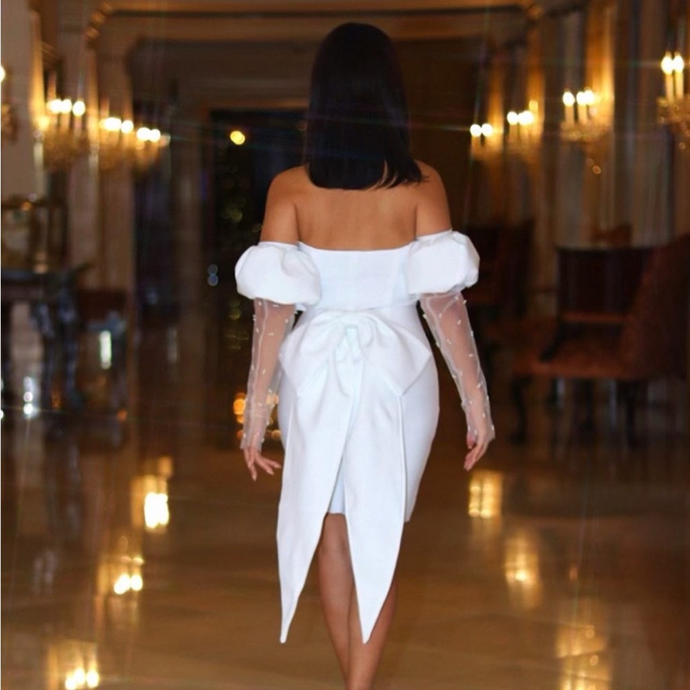 Elegant White Off-Shoulder Dress